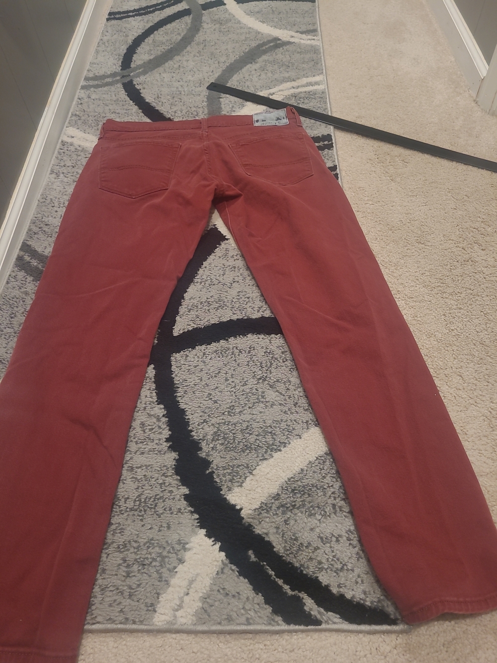 DENIZEN from Levi's High Rise Super Skinny Red Jeans Mens 32x32 - Picture 6 of 9